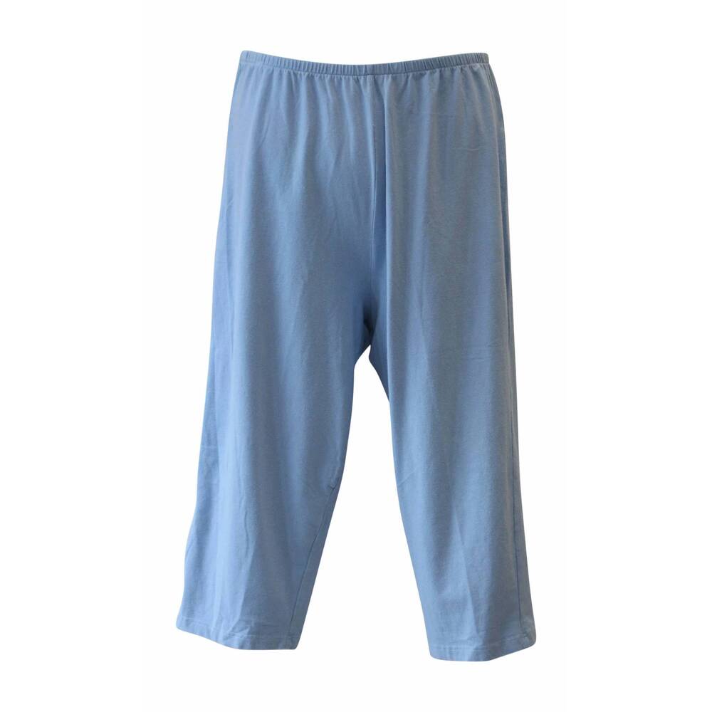 NEW LIZ AND JANE women's cotton capri leggings - plus in light blue